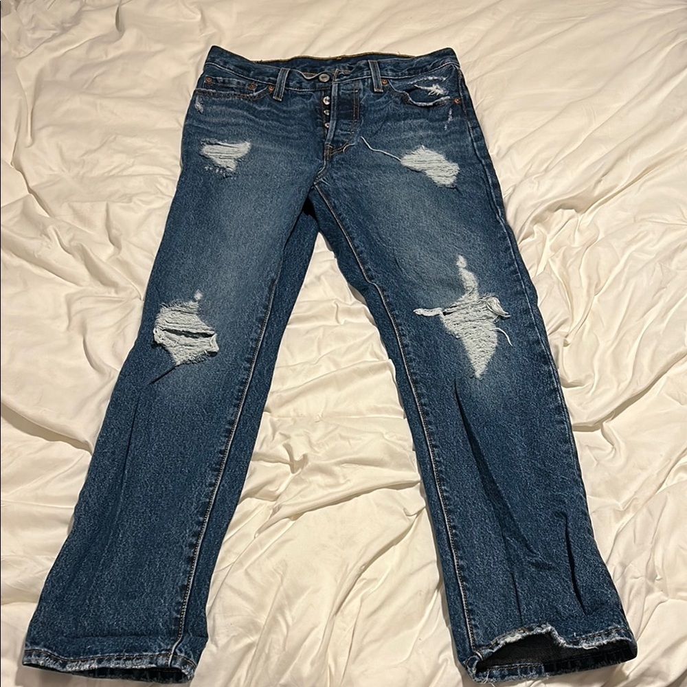 Women's Distressed Blue Jeans - Levi’s